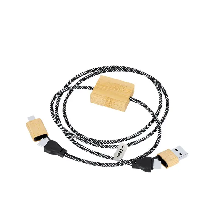 Cable Cargador Bambú/ Poliéster RPET - Ella miniatura 4