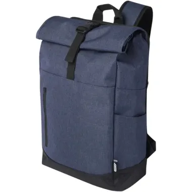 Mochila para portátil de 15,6" reciclada GRS con cierre superior 12L Poliéster, 300D Polyester - Seam