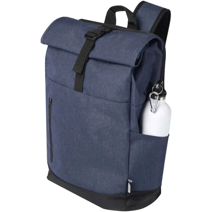 Mochila para portátil de 15,6" reciclada GRS con cierre superior 12L Poliéster, 300D Polyester - Seam miniatura 4