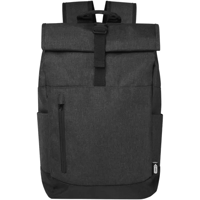 Mochila para portátil de 15,6" reciclada GRS con cierre superior 12L Poliéster, 300D Polyester - Seam miniatura 2
