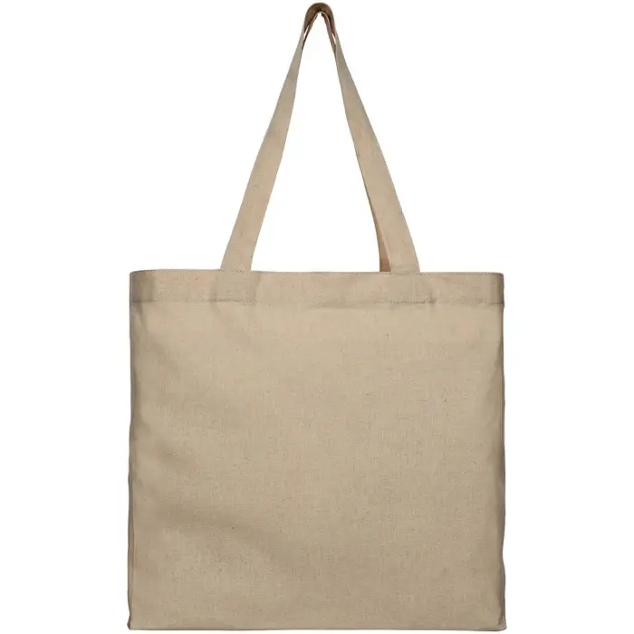 Bolsa Tote de algodón reciclado de 210 g/m² con refuerzos Algodón reciclado Poliéster reciclado, 210 g/m2 - Igim miniatura 2
