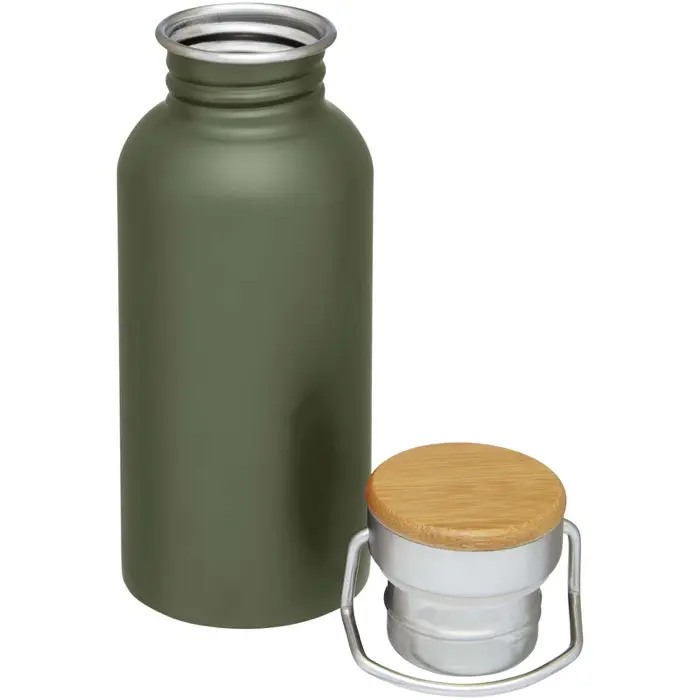 Botella de acero inoxidable de 550 ml Acero inoxidable, Madera de bambú - Fapu miniatura 3