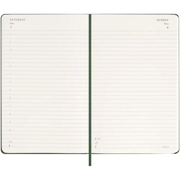 Agenda diaria de 12 meses con tapa dura Papel de cuero artificial - Utuz miniatura 6