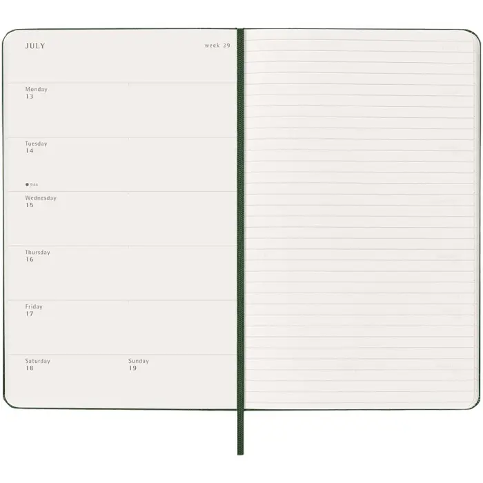 Planificador semanal L con tapa dura de 12 meses Papel de cuero artificial - Apen miniatura 6