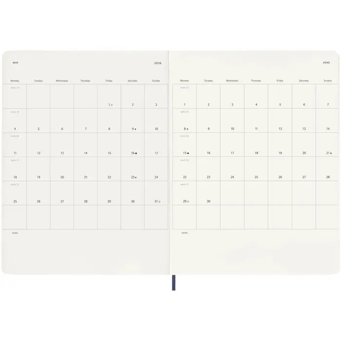 Libreta XL con tapa blanda de 12 meses Papel de cuero artificial - Izel miniatura 5