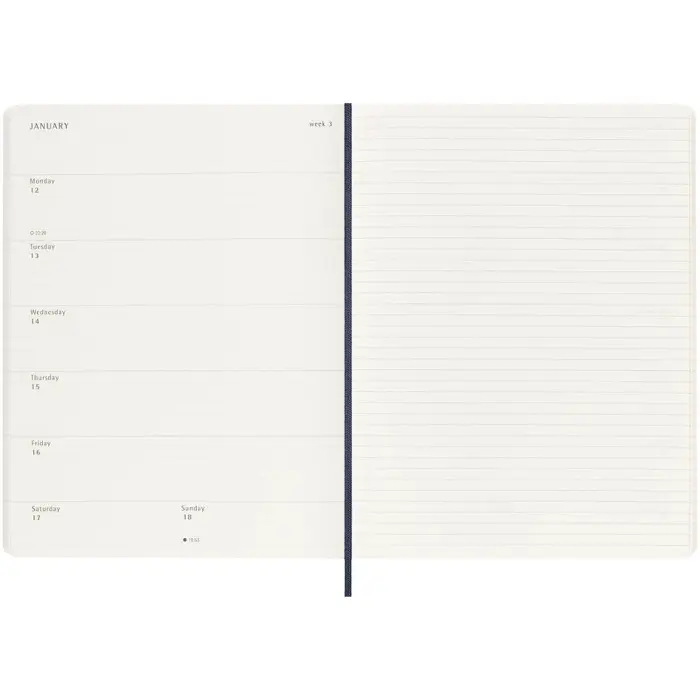 Libreta XL con tapa blanda de 12 meses Papel de cuero artificial - Izel miniatura 6