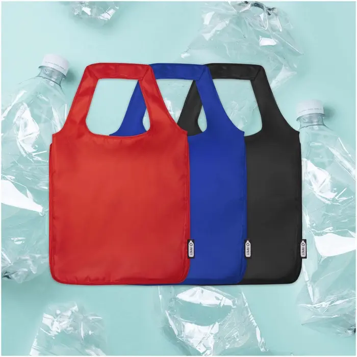 Bolsa Tote plegable grande de PET reciclado 210D Poliéster reciclado - Jisa miniatura 10