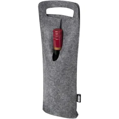 Bolsa de vino de fieltro reciclado GRS de 75 cl Poliéster reciclado con certificado GRS - Oswu