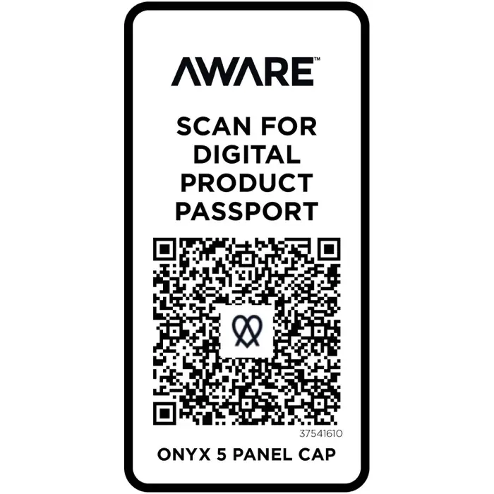 Gorra de material reciclado de cinco paneles Aware™ Sarga gruesa de algodón cepillado 70% Algodón reciclado, 30% Poliéster reciclado, 240 g/m2 - Ilmo miniatura 4