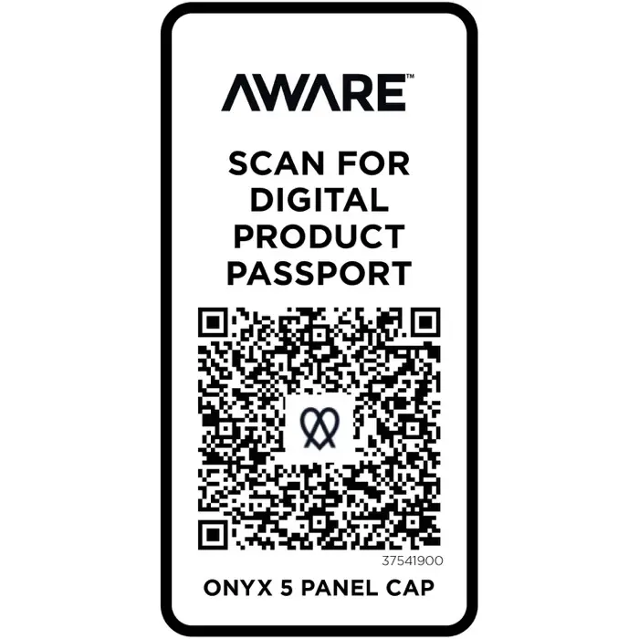 Gorra de material reciclado de cinco paneles Aware™ Sarga gruesa de algodón cepillado 70% Algodón reciclado, 30% Poliéster reciclado, 240 g/m2 - Ilmo miniatura 4