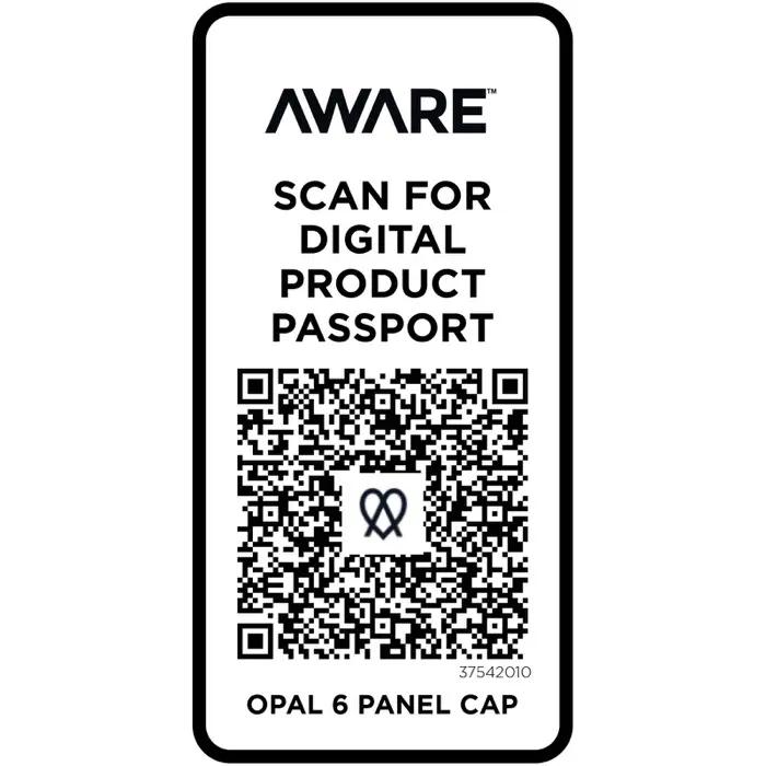 Gorra de material reciclado de seis paneles Aware™ Sarga gruesa de algodón cepillado 70% Algodón reciclado, 30% Poliéster reciclado, 240 g/m2 - Ubap miniatura 4