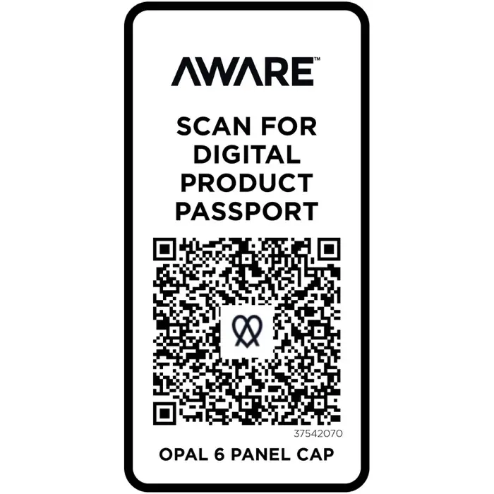 Gorra de material reciclado de seis paneles Aware™ Sarga gruesa de algodón cepillado 70% Algodón reciclado, 30% Poliéster reciclado, 240 g/m2 - Ubap miniatura 4