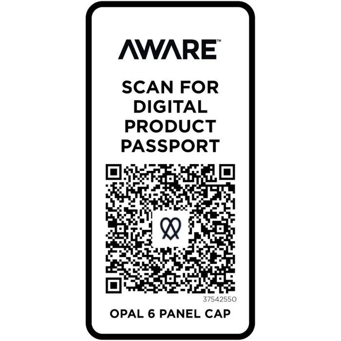 Gorra de material reciclado de seis paneles Aware™ Sarga gruesa de algodón cepillado 70% Algodón reciclado, 30% Poliéster reciclado, 240 g/m2 - Ubap miniatura 4