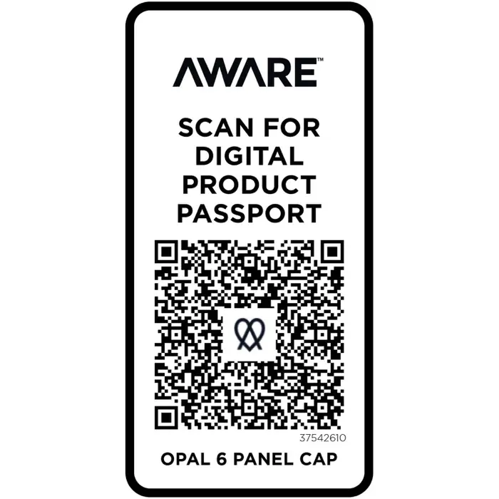 Gorra de material reciclado de seis paneles Aware™ Sarga gruesa de algodón cepillado 70% Algodón reciclado, 30% Poliéster reciclado, 240 g/m2 - Ubap miniatura 4