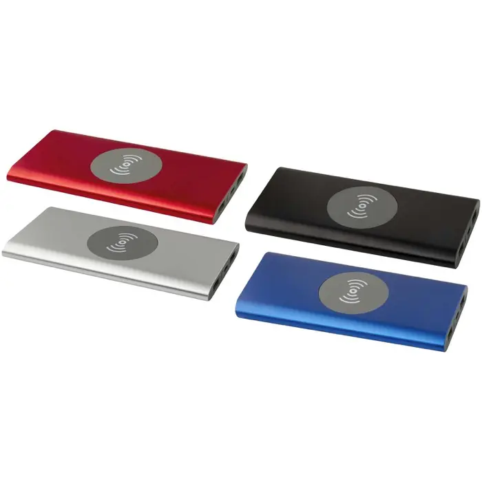 Batería externa inalámbrica tipo C de aluminio reciclado de 8000 mAh Aluminio reciclado - Abbe miniatura 7