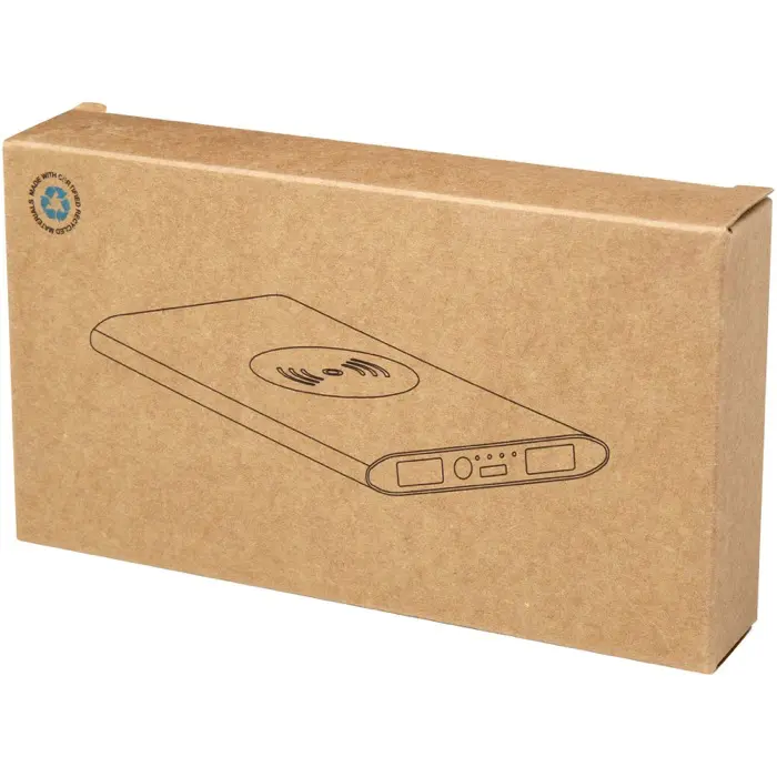 Batería externa inalámbrica tipo C de aluminio reciclado de 8000 mAh Aluminio reciclado - Abbe miniatura 4