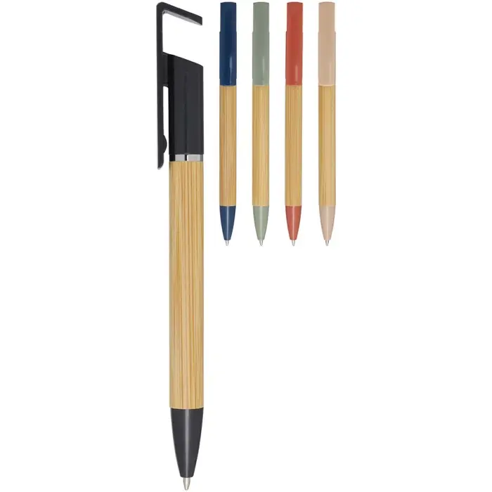 Bolígrafo con soporte para teléfono Bambú certificado FSC - Deec miniatura 6