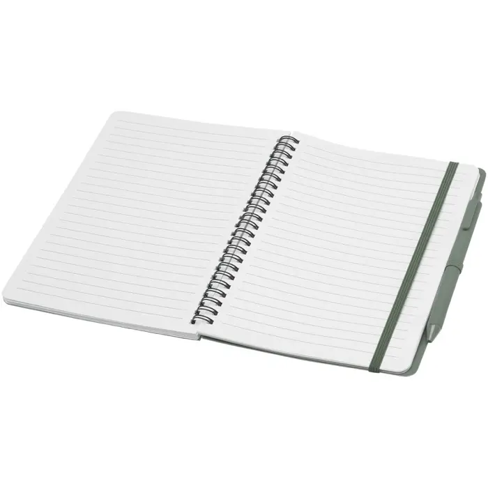 Libreta de tapa dura A5 de plástico procedente del océano con bolígrafo Papel certificado FSC, Plástico reciclado - Naem miniatura 4