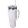 Vaso térmico con pajita de 1200 ml con certificado RCS Plástico reciclado, Acero inoxidable reciclado - Orfa
