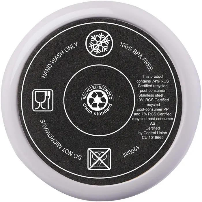 Vaso térmico con pajita de 1200 ml con certificado RCS Plástico reciclado, Acero inoxidable reciclado - Orfa miniatura 4