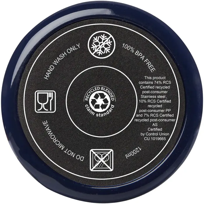 Vaso térmico con pajita de 1200 ml con certificado RCS Plástico reciclado, Acero inoxidable reciclado - Orfa miniatura 4