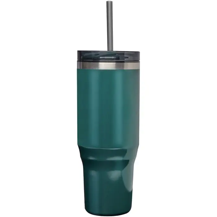 Vaso térmico con pajita de 1200 ml con certificado RCS Plástico reciclado, Acero inoxidable reciclado - Orfa miniatura 2