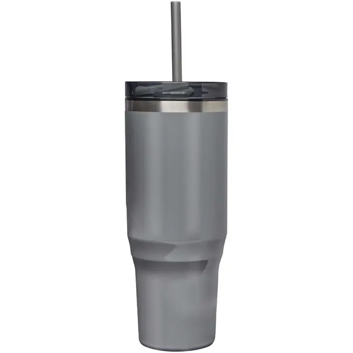 Vaso térmico con pajita de 1200 ml con certificado RCS Plástico reciclado, Acero inoxidable reciclado - Orfa miniatura 2