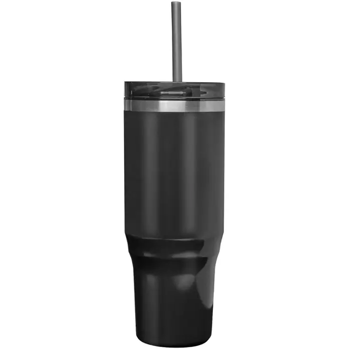 Vaso térmico con pajita de 1200 ml con certificado RCS Plástico reciclado, Acero inoxidable reciclado - Orfa miniatura 2