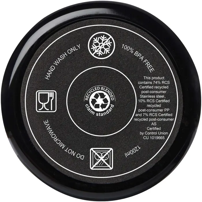Vaso térmico con pajita de 1200 ml con certificado RCS Plástico reciclado, Acero inoxidable reciclado - Orfa miniatura 4