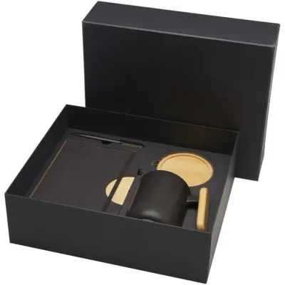 Set de regalo con libreta de tapa dura A5 y bolígrafo Papel certificado FSC, Cerámica, Aluminio reciclado - Aput