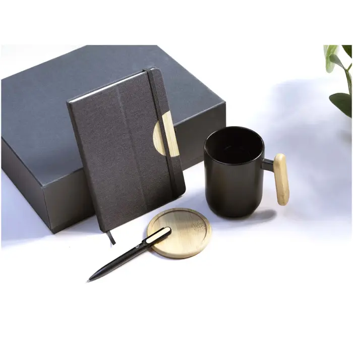 Set de regalo con libreta de tapa dura A5 y bolígrafo Papel certificado FSC, Cerámica, Aluminio reciclado - Aput miniatura 7