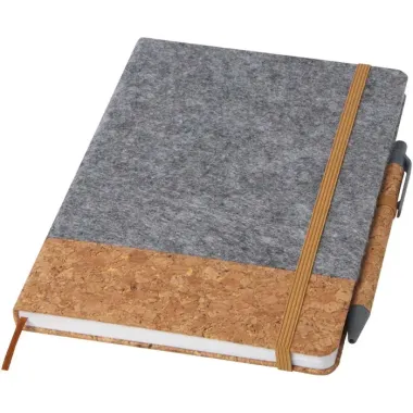 Libreta de tapa dura A5 Papel certificado FSC, Corcho, Fieltro - Upik