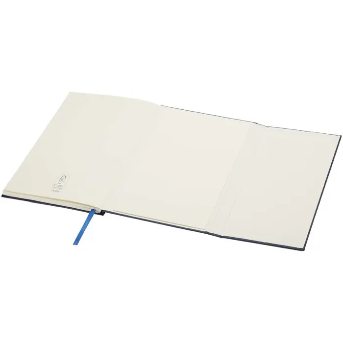 Libreta de tapa dura A5 de cuero regenerado Papel certificado FSC, Poliéster PET reciclado - Ecdi miniatura 7