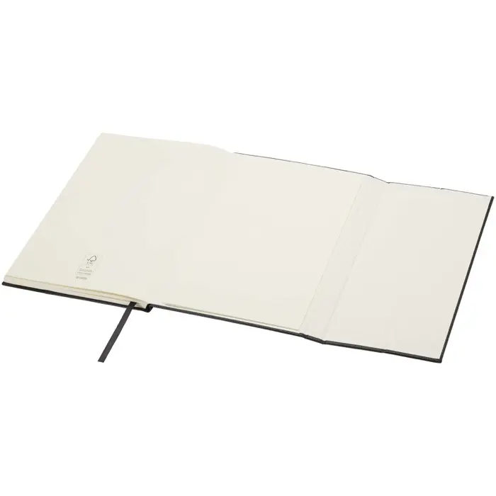 Libreta de tapa dura A5 de cuero regenerado Papel certificado FSC, Poliéster PET reciclado - Ecdi miniatura 7