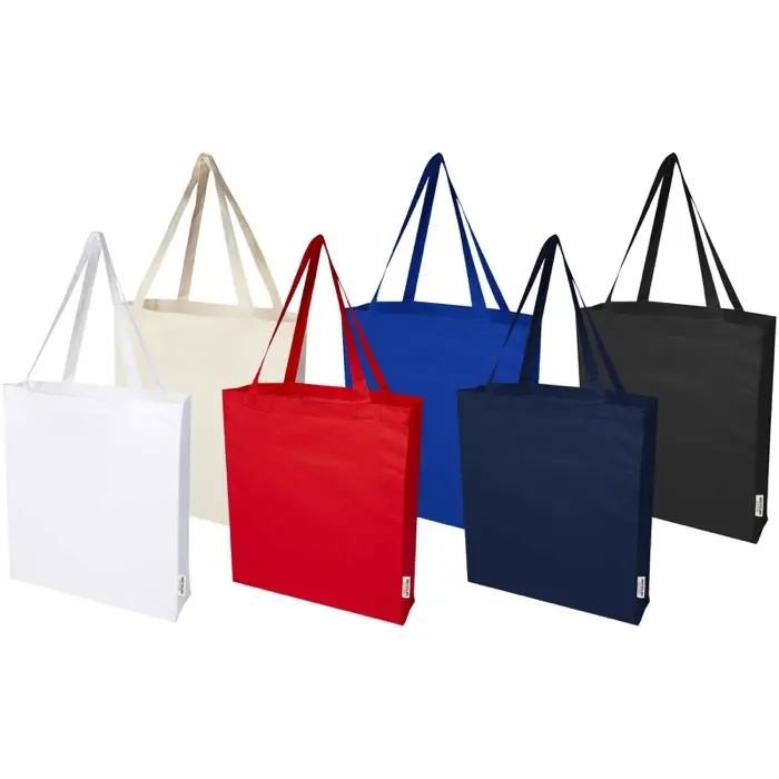 Bolsa Tote con refuerzos de algodón reciclado GRS de 140 g/m² Algodón reciclado certificado GRS, 140 g/m2 - Feun miniatura 6