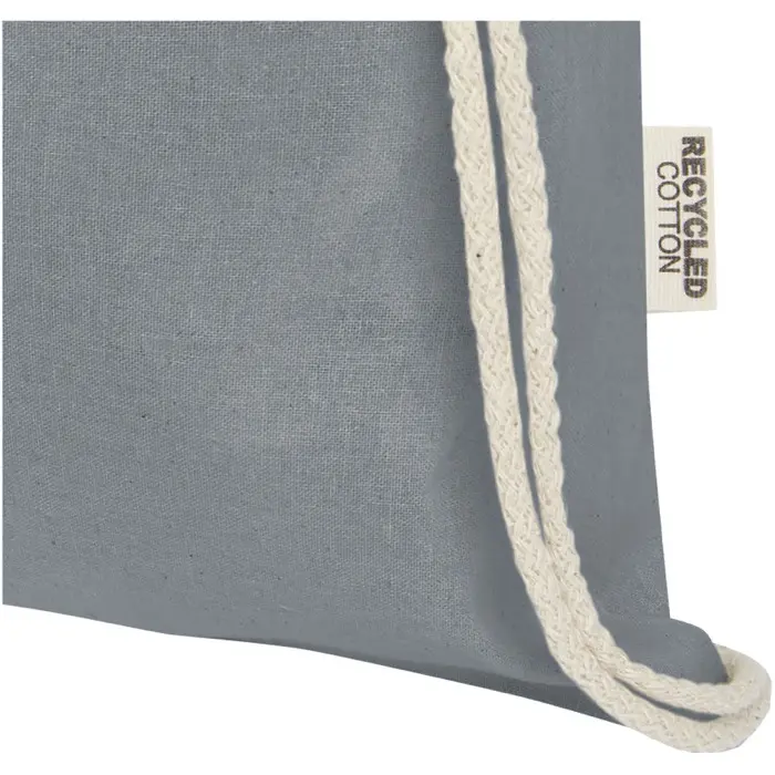 Bolsa con cordón de algodón reciclado GRS de 140 g/m² Algodón reciclado certificado GRS, 140 g/m2 - Doic miniatura 4