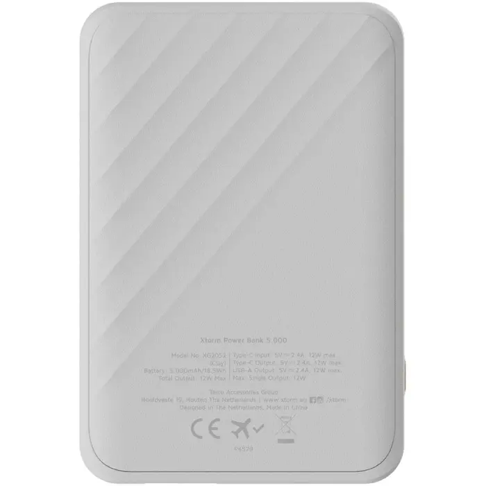 Batería externa de carga rápida de 12 W y 5000 mAh Plástico ABS reciclado - Cawa miniatura 3