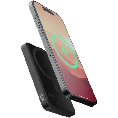 Batería externa inalámbrica magnética de 5000 mAh Plástico ABS reciclado, PC reciclado - Maub