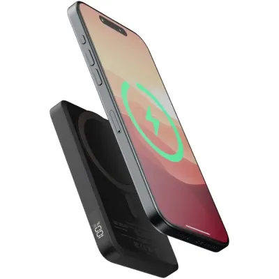 Batería externa inalámbrica magnética de 5000 mAh Plástico ABS reciclado, PC reciclado - Maub