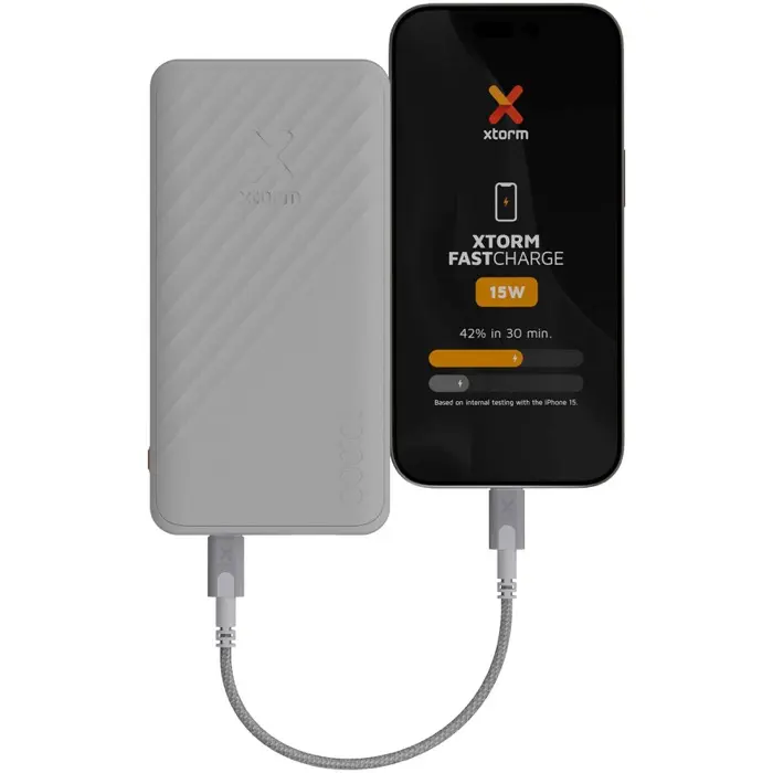 Batería externa de carga rápida de 15 W y 10 000 mAh Plástico ABS reciclado - Anes miniatura 4