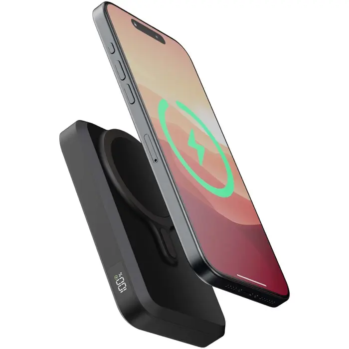 Batería externa inalámbrica magnética de 10 000 mAh Plástico ABS reciclado, PC reciclado - Iton miniatura 1