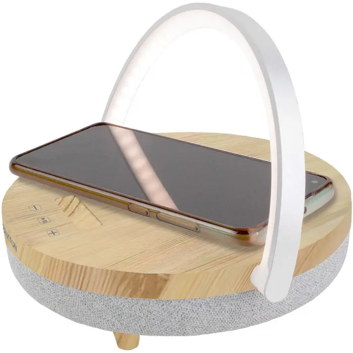 Altavoz Bluetooth® 4 en 1 de 10 W con luz LED y base de carga inalámbrica Plástico ABS - Woic miniatura 3