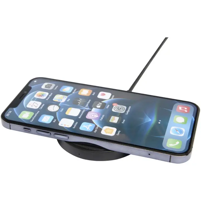 Base de carga inalámbrica de plástico reciclado de 15 W Plástico ABS reciclado - Ifix miniatura 1