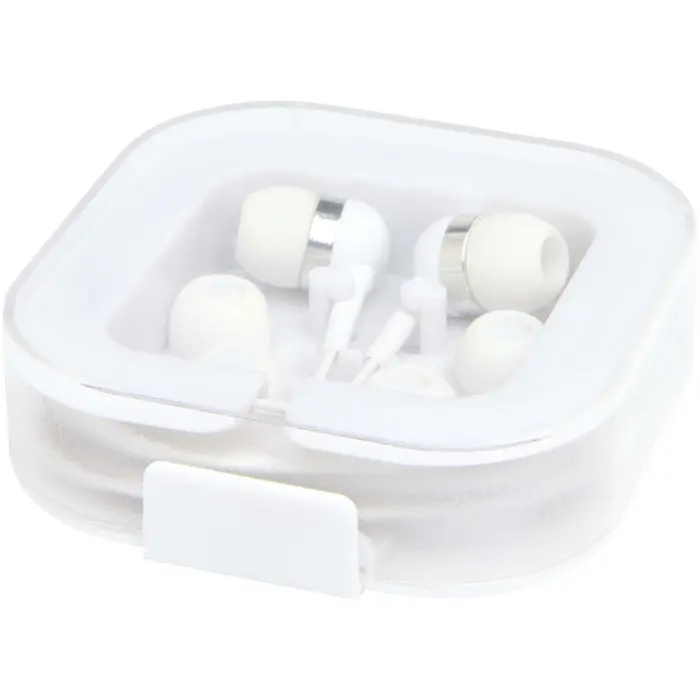 Auriculares tipo C con cable y caja de plástico reciclado Plástico ABS reciclado - Opuz miniatura 5