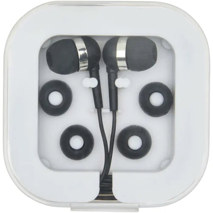 Auriculares tipo C con cable y caja de plástico reciclado Plástico ABS reciclado - Opuz miniatura 2