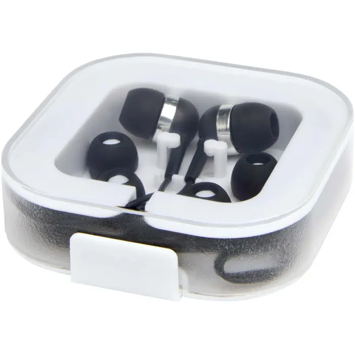 Auriculares tipo C con cable y caja de plástico reciclado Plástico ABS reciclado - Opuz miniatura 5