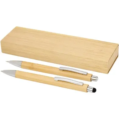 Set de bolígrafo y portaminas de bambú Bambú certificado FSC - Isxu