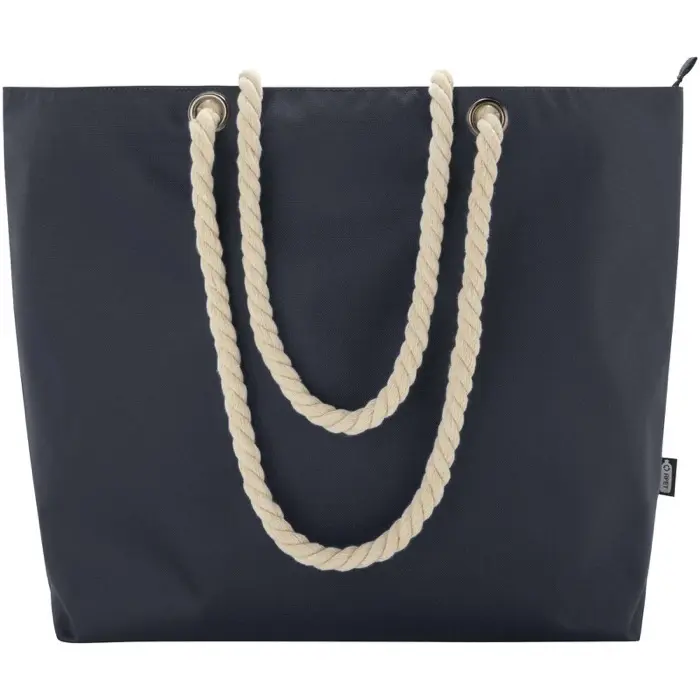 Bolsa de playa refrigeradora de material reciclado GRS con asas de cuerda Poliéster reciclado con certificado GRS - Anxe miniatura 2