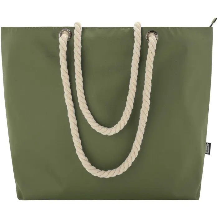 Bolsa de playa refrigeradora de material reciclado GRS con asas de cuerda Poliéster reciclado con certificado GRS - Anxe miniatura 2