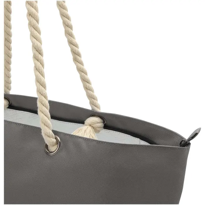 Bolsa de playa refrigeradora de material reciclado GRS con asas de cuerda Poliéster reciclado con certificado GRS - Anxe miniatura 6